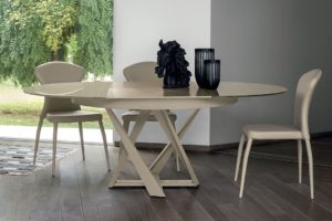 tavolo moderno; tavolo tondo allungabile